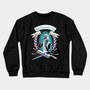 Old School Gentlemen's Club Barber Shop Tattoo Design Crewneck Sweatshirt